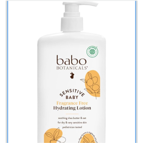 BABO Botanicals Sensitive Baby Fragrance-Free Daily Hydrating Baby Lotion - Shea Butter & Jojoba Oil - for Body & face - for Babies, Kids & Adults with Sensitive Skin - EWG Verified - Vegan
