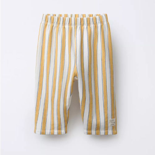 STRIPED BAGGY PANTS - Ecru/Yellow | ZARA United States
