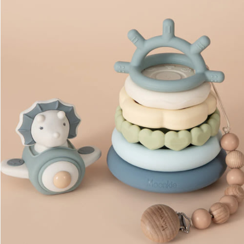 Dino Stacking Teething Rings
