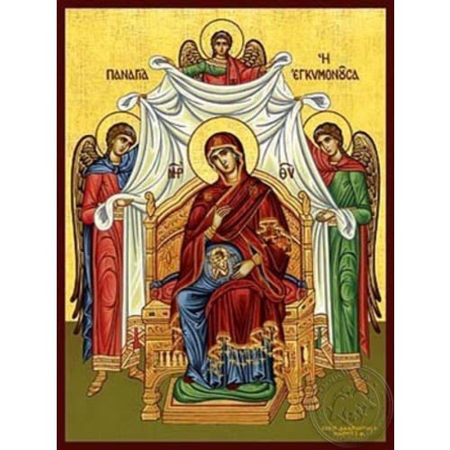 Virgin in Pregnancy Enthroned - Hand Painted Icon