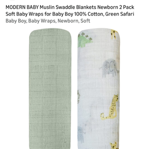 Modern Baby Muslin Swaddles $20