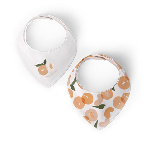 Dribblebib Bandana Bib 2Pack Peach 6M+