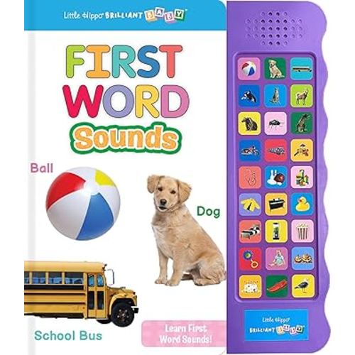 Little Hippo Books Listen and Learn First Words Book | Preschool Educational Sound Books for Kids | Brilliant Baby Educational Books & Kids Books | ... (Brilliant Baby® Early Learning Collection)