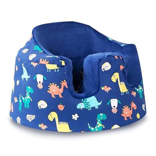 SMTTW Seat Cover Compatible with Bumbo Seat, Summer Cooling Seat Cover, Baby Seat Cover, Super Soft & Breathable Baby Seat Cover, Perfect Compatible with Bumbo Seat (Dinosaur)