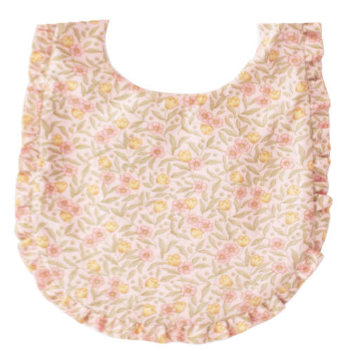 Ruffle Edge Bib Blossom Lily Pink