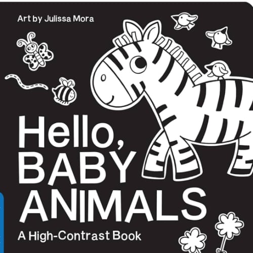 Hello, Baby Animals: A Black-and-White Board Book for Babies That Helps Visual Development (High-Contrast Books)