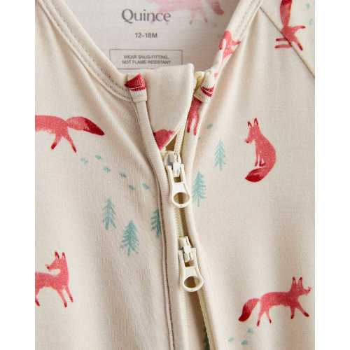 Bamboo Shortie Onesie Pajama - Baby in Fox