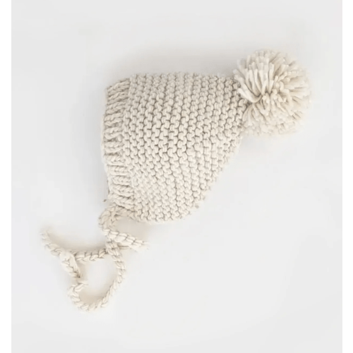 Knit Pom Pom Bonnet