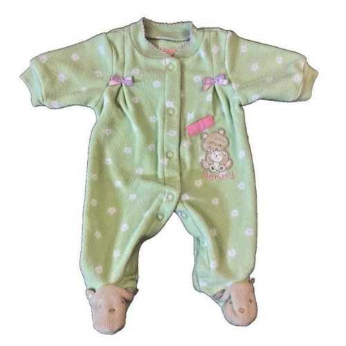 Vintage Carters Baby Sleeper Girl Preemie Outfit Fleece I Love Mommy Pleats Y2K