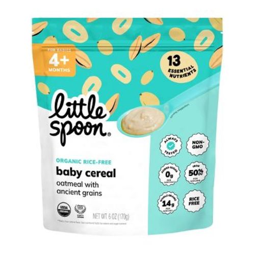 Little Spoon Organic Oatmeal Baby Cereal with Ancient Grain Barley and Millet - 6oz