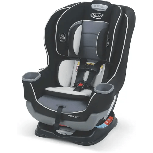 Graco Extend2Fit Convertible Baby Car Seat, Rear and Forward Facing, Adjustable Extension Panel for Extra Legroom, Gotham