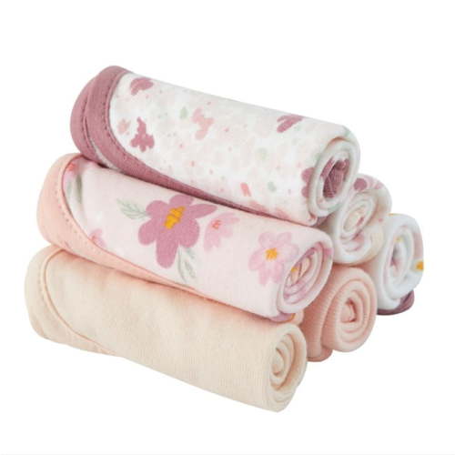 Parent's Choice Floral Washcloths, 9 in x 9 in, 6 Pack