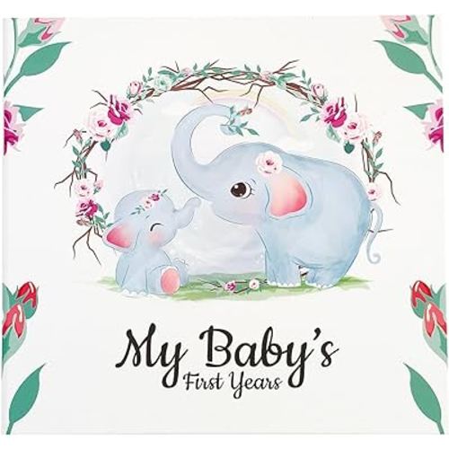 Baby Books for New Parents Keepsake for Baby Boy or Girl, First Five Years Baby Book Keepsake, Baby Record Books from Birth Illustrated and Colorful, Babys First Year Book, Baby Journal