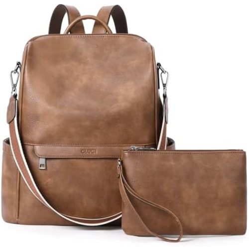 CLUCI Womens Backpack Purse PU Leather Anti-theft Large Fashion Designer Travel Bag Ladies Shoulder Bags
