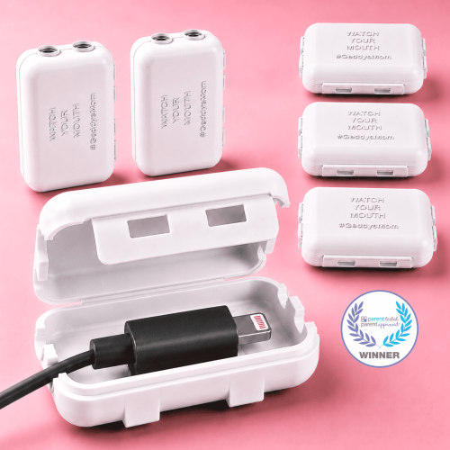 Geddy's Mom Baby Proofing USB Charger Safety Covers, White, 6 Pack