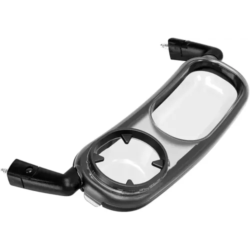 Snack Tray Fits for UPPAbaby Vista/Vista V2/Vista V3/Cruz/Cruz V2/ RumbleSeat/RumbleSeat V2, Stroller Tray with Cup Holder & Recessed Bowl, Dishwasher Safe, Quick Attachment, Folds with Stroller, Grey