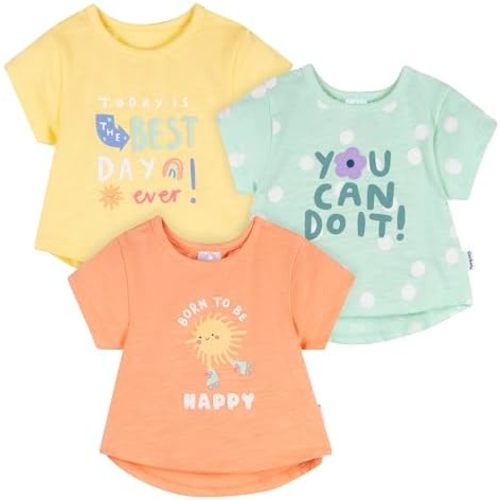 Gerber Baby Girls' 3-Pack Short Sleeve Tees
