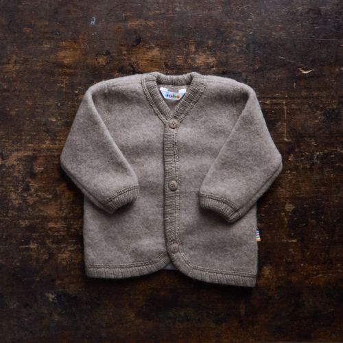 Merino Wool Fleece Jacket in Sesame - MamaOwl