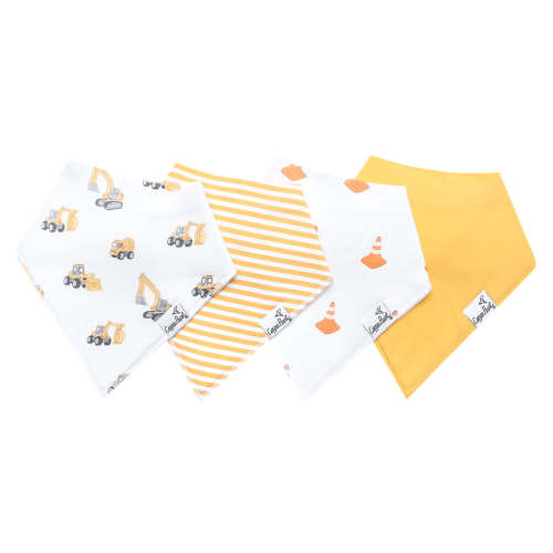 4 Pack Baby Bandana Bibs - Dozer