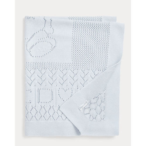 Pointelle-Knit Cotton Blanket