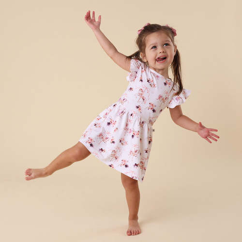 Snuggle Hunny Carousel Short Sleeve Organic Dress - 6-12 Months (0)