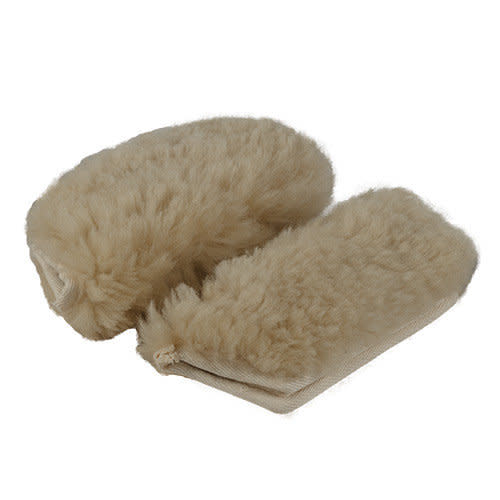 Infant Car Seat Sheepskin Shoulder Strap Covers - Short Wool Gobi