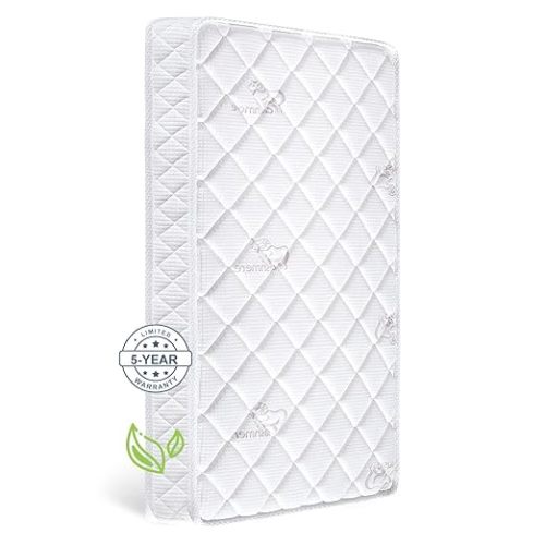 Premium Crib & Toddler Mattress,100% Knitted Fabric, Premium Fleece Surface-Hypoallergenic, 5" Thick Firm Soft Crib Mattress, Non-Toxic - Fits Standard Cribs & Toddler Beds