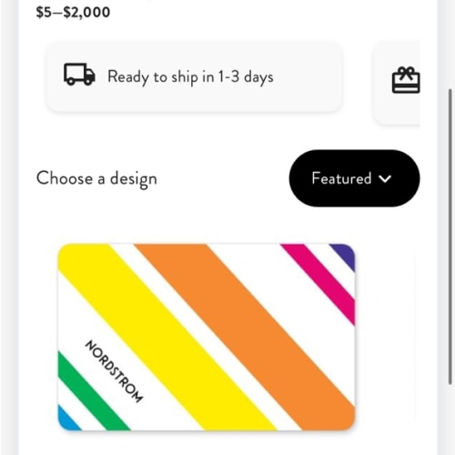 Nordstrom Gift Card