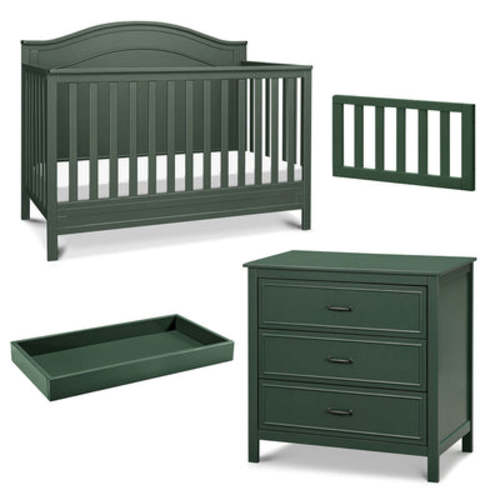 Charlie Complete Nursery Collection - Forest Green / 3-Drawer