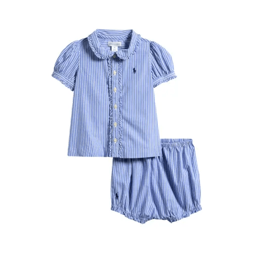 Stripe Cotton Poplin Shirt & Shorts Set