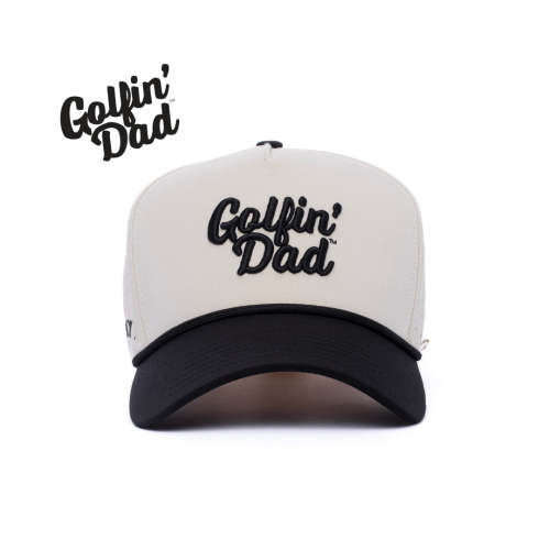 Golfin' Dad Hat - Cream/Black – dadgang.co