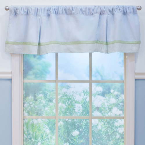 Blue Mini-Corduroy Window Valance