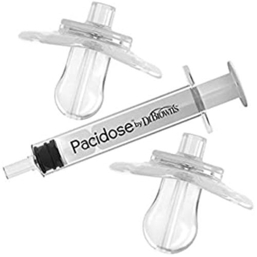 Amazon.com: Dr. Brown's Pacidose Pacifier and Liquid Baby Medicine Dispenser with Oral Syringe and Two Sizes of Pacifier Bulbs - 0-6m and 6-18m : Baby