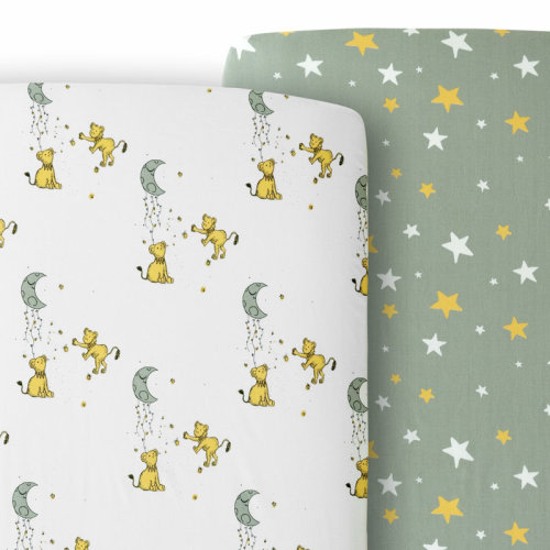 Jumpoff Jo 100% Cotton Fitted Crib Sheets - 2 Pack & Reviews | Wayfair