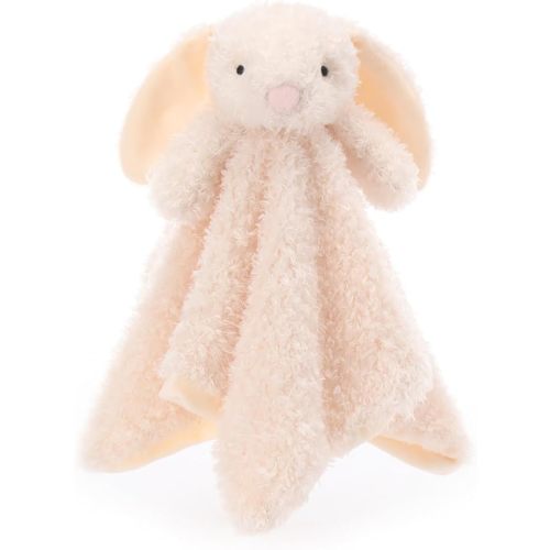 Apricot Lamb Cream Peach Bunny Rabbit Soft Loveys for Babies, Security Blanket for Baby Boy and Girl, 14x14 Inches for Infant and Toddlers