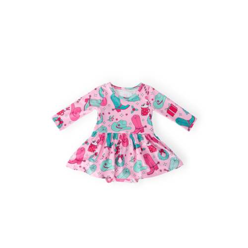 Christmas Cowgirl L/S Twirl Bodysuit