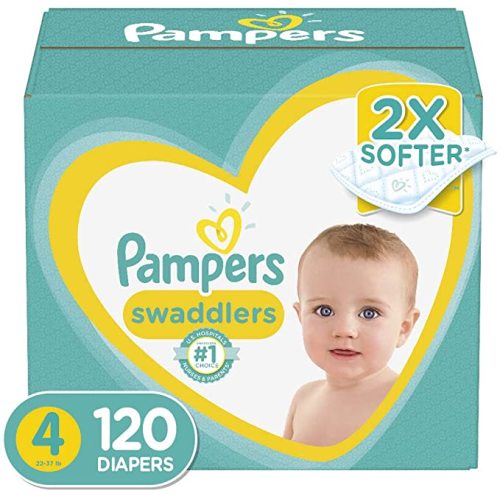 Diapers Size 4, 120 Count - Pampers Swaddlers Disposable Baby Diapers, Enormous Pack