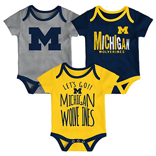 Gen 2 NCAA Michigan Wolverines Newborn & Infant Little Tailgater Bodysuit, 6-9 Months, Dark Navy