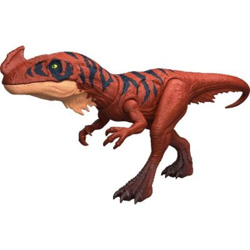 Jurassic World Wild Roar Afrovenator Dinosaur Action Figure Toy, Attack & Light & Sound, Scan Code