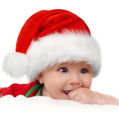 CAREFORM Baby Santa Hat,Baby Christmas Hat,Toddler Santa Claus Hats,Newborn Santa Hat for Baby Girl Boy First Christmas