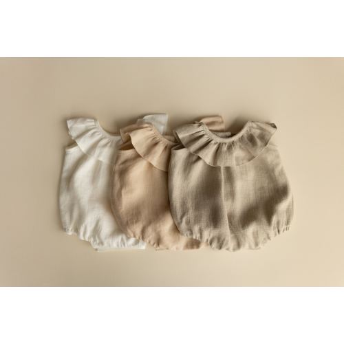 Baby Girl Linen Romper, Baby Linen Outfit for Girl, Girl Linen Boho Dress, Newborn Girl Coming Home outfit, Newborn Photography Outfit Girl