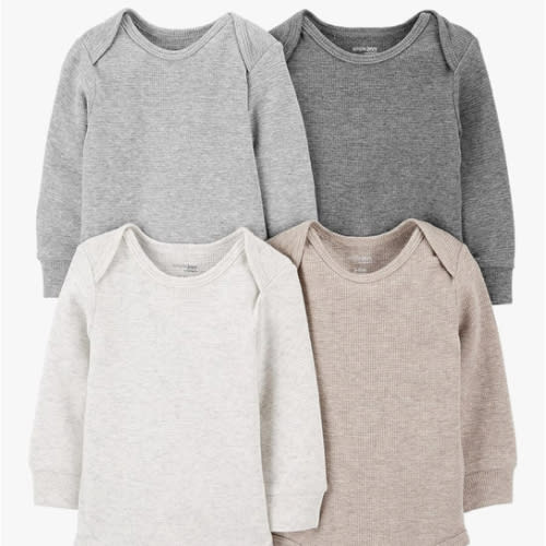 Simple Joys by Carter's Baby 4-Pack Long-Sleeve Thermal Bodysuit