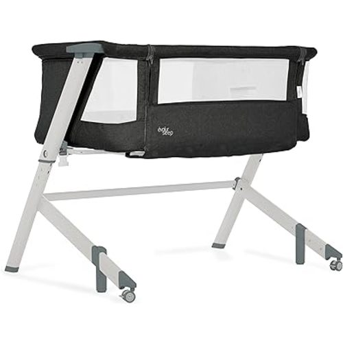 Evolur Stellar Bassinet & Bedside Sleeper – Adjustable Height Bedside Crib for Newborns, Breathable Mesh Sides, Portable Co-Sleeper, Easy To Fold and Travel, Carry Bag Included