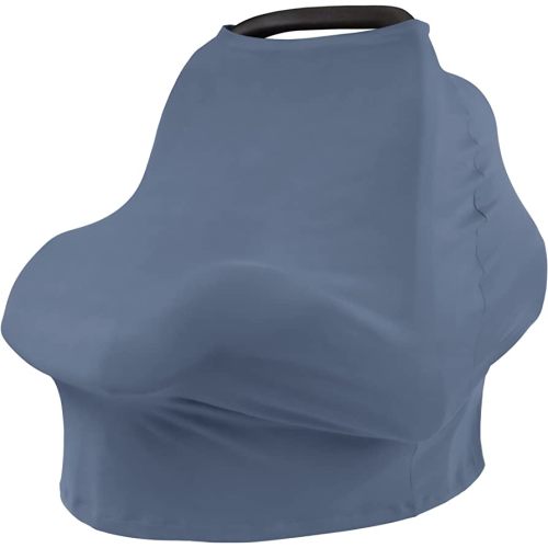 Konssy Baby Car Seat Covers- Multi-use Carseat Canopy for Babies, Stretchy Infant Carseat Cover Boy, Shower Gifts for Unisex Boys and Girls