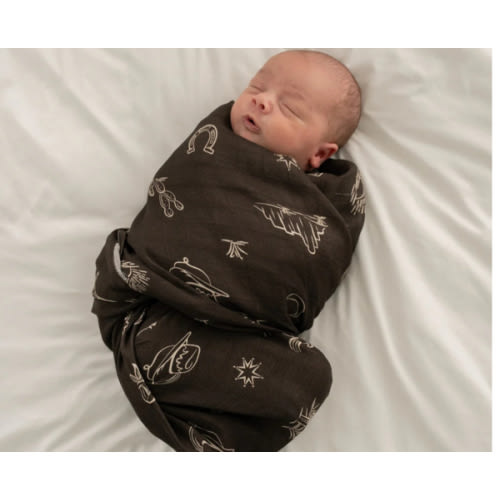 Western Muslin Swaddle Blanket – Ellie Sue