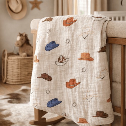 Western Muslin Swaddle Blanket