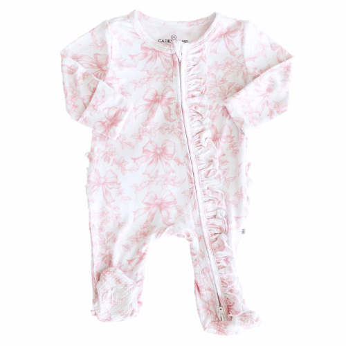 Fancy Frills Ruffle Zipper Footie | Caden Lane