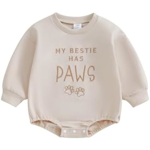 Baby Boy Girl Outfit Toddler Bubble Romper Sweat Infant Long Sleeve Graphic T Shirts Summer Clothes