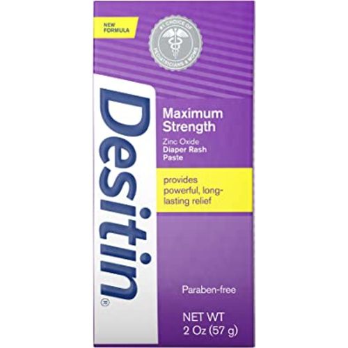 Desitin Maximum Strength Baby Diaper Rash Cream with 40% Zinc Oxide, Travel Size 2 Ounce