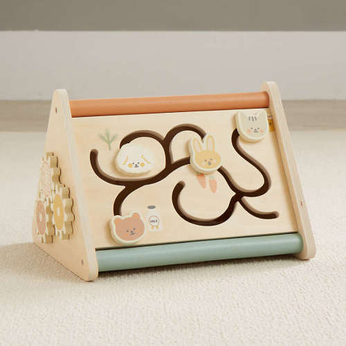 Wonder & Wise by Asweets Wooden Triangle Baby Activity Toy